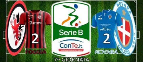 Foggia e Novara hanno pareggiato 2-2 nella settima giornata del campionato di Serie B ConTe.it 2017/18