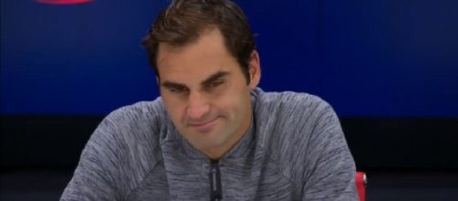 Roger Federer during a press conference at the 2017 US Open. [Image Credit: US Open Tennis Championships/YouTube]