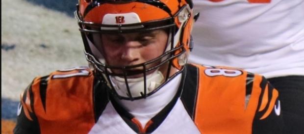 Third-year tight end Tyler Kroft easily had a career day in Week 4. Image Source: Wikimedia Commons Third-year tight end Tyler Kroft easily had a career day in Week 4. Image Source: Wikimedia Commons