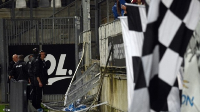 La barrière du match Lilles-Amiens