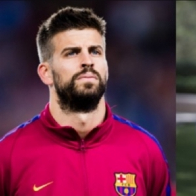 Gerard Piqué y Mariano Rajoy a la derecha