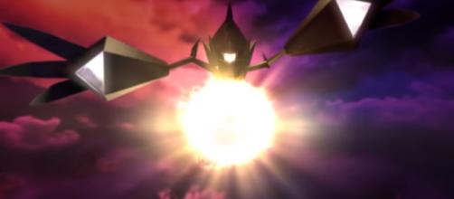 Necrozma devours the light. Image credit: Nintendo UK/Youtube