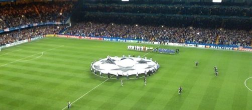 Champions League banner at Stamford Bridge (Image Credit: Photo Credit: UEFA/Wikimedia Commons)