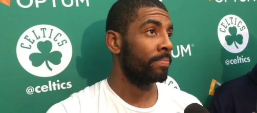 Kyrie Irving talks to the media about hecklers' Instagram post. (Image Credit - MassLive/YouTube)