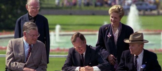 Former President Bush signs ADA in 1990 - ability360.org Former President Bush signs ADA in 1990 - ability360.org