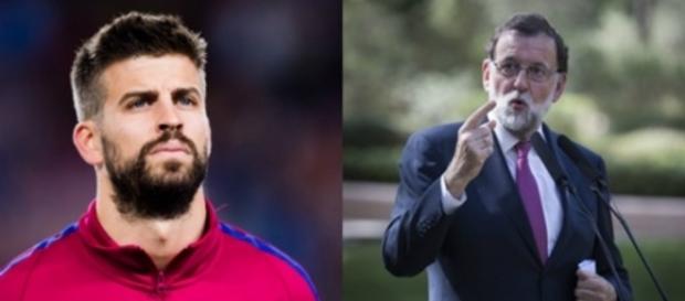 Gerard Piqué y Mariano Rajoy a la derecha Gerard Piqué y Mariano Rajoy a la derecha