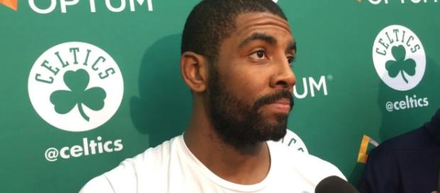 Kyrie Irving talks to the media about hecklers' Instagram post. (Image Credit - MassLive/YouTube) Kyrie Irving talks to the media about hecklers' Instagram post. (Image Credit - MassLive/YouTube)