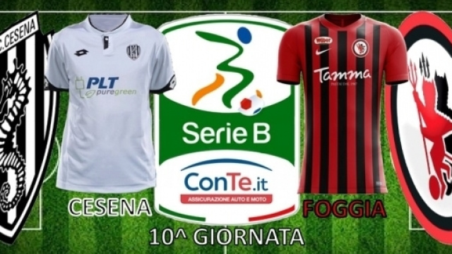Cesena e Foggia si sfideranno oggi nella 10^ giornata del campionato di Serie B ConTe.it