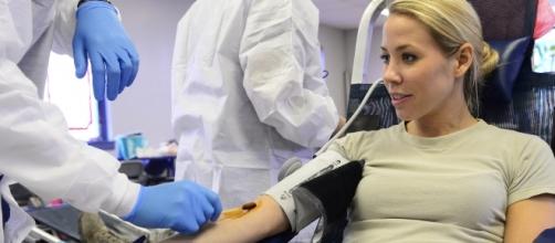 Blood donations are still open to all and considered safe. Photo by Diana M. Cossaboom/U.S. Air Force.