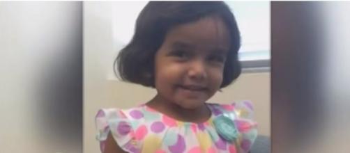 Missing toddler Sherin Mathews from Richardson, TX. (Image via CBSDFW/YouTube)
