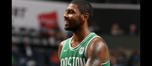 Kyrie Irving led the Boston Celtics with 21 points in a 102-92 victory over the Sixers on Friday. [Image via NBA/YouTube]