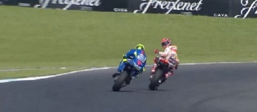 Marc Marquez con Andrea Iannone