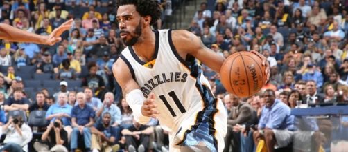 Mike Conley and the Grizzlies host the Golden State Warriors on Saturday night. [Image via NBA/YouTube]