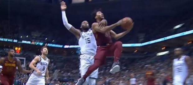 Derrick Rose received a hard foul from Greg Monroe while driving to the basket -- (Image Credit: MLG Highlights/YouTube) Derrick Rose received a hard foul from Greg Monroe while driving to the basket -- (Image Credit: MLG Highlights/YouTube)