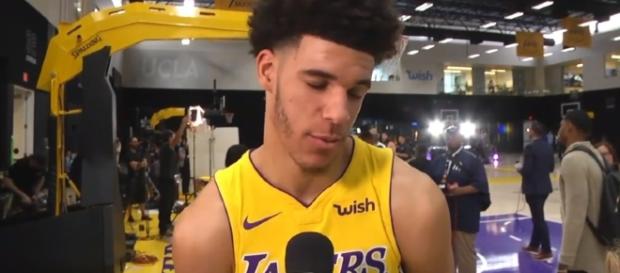 Lonzo Ball posted a near triple-double in his second game with the Lakers [image credit: Ximo Pierto/Youtube Lonzo Ball posted a near triple-double in his second game with the Lakers [image credit: Ximo Pierto/Youtube