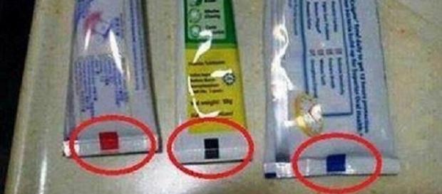 Muita gente nem imagina o que significam essas cores atrás da pasta de dente Muita gente nem imagina o que significam essas cores atrás da pasta de dente
