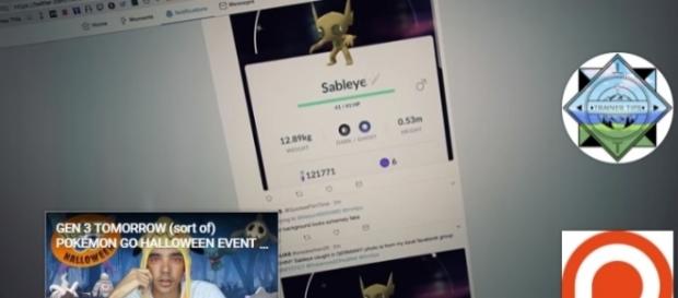 Nick from Trainer Tips showing a Shiny Sableye. - YouTube/Trainer Tips Nick from Trainer Tips showing a Shiny Sableye. - YouTube/Trainer Tips