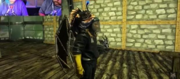 The hazard suit in 'ARK: Survival Evolved's' 'Aberration' DLC (Image via ThickFreedom/YouTube) The hazard suit in 'ARK: Survival Evolved's' 'Aberration' DLC (Image via ThickFreedom/YouTube)