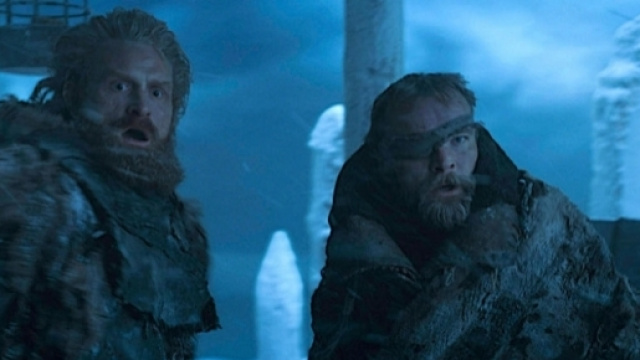 Kristofer Hivju (Tormund) e Richard Dormer (Beric Dondarrion) nel finale della settima stagione di Game of Thrones