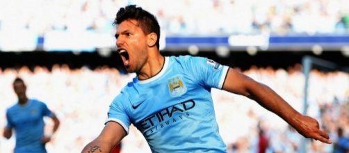 Manchester City striker Sergio Aguero celebrates his goal in the past. (Image Credit: Thomas Richards/Flickr)