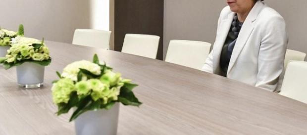 Forget fields of wheat, Theresa May sitting alone at a table is ... - shropshirestar.com Forget fields of wheat, Theresa May sitting alone at a table is ... - shropshirestar.com