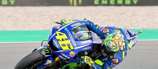 Valentino Rossi in sella alla sua moto Valentino Rossi in sella alla sua moto