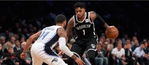 D'Angelo Russell led the Nets to their second win of the season on Sunday. [Image via NBA/YouTube]