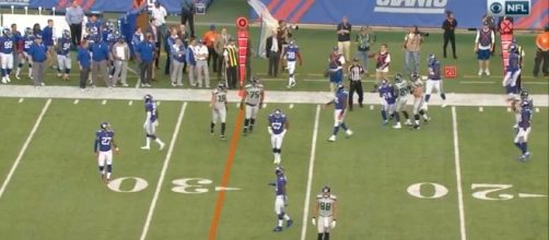 The Giants' gave another lackluster performance on offense. [Image Credit: NFL/YouTube]