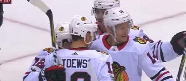 Blackhawks celebrate in Arizona before heading to Vegas - image - NHL/Youtube Blackhawks celebrate in Arizona before heading to Vegas - image - NHL/Youtube