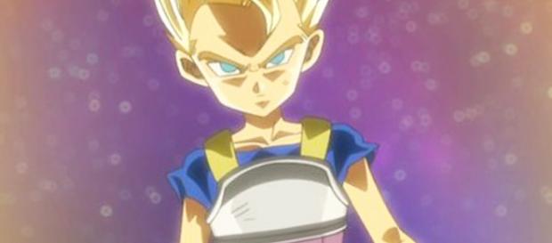 Cabba makes his final stand to protect his remaining Saiyan teammates, Kale and Caulifla. - ForneverWorld/YouTube Cabba makes his final stand to protect his remaining Saiyan teammates, Kale and Caulifla. - ForneverWorld/YouTube