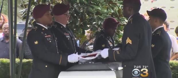 U.S. Army sergeant La David Johnson laid to rest | Image Credit: CBS Philly | YouTube U.S. Army sergeant La David Johnson laid to rest | Image Credit: CBS Philly | YouTube