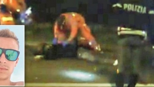 La vittima dell'incidente ripresa nella diretta Facebook