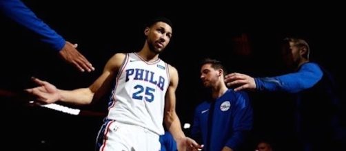 Ben Simmons recorded his first career triple-double in Philadelphia's win over Detroit on Monday night. [Image via NBA/YouTube]