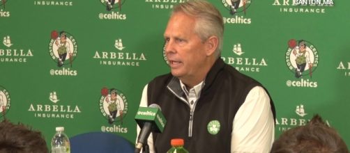 Danny Ainge talks about recruiting Hayward's replacement. (Image Credit - CLNS Media Network/YouTube Screenshot)