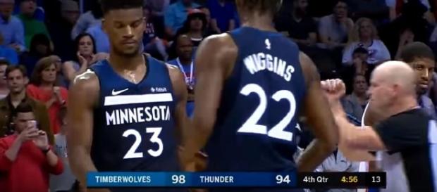 Jimmy Butler and Andrew Wiggins in their win against OKC (Image Credit: FreeDawkins/YouTube) Jimmy Butler and Andrew Wiggins in their win against OKC (Image Credit: FreeDawkins/YouTube)