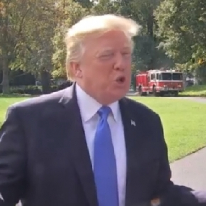 Donald Trump at the White House, via Twitter