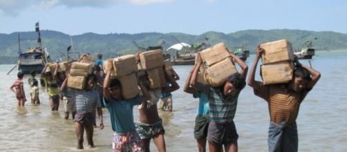 Some camps for the Rohingya, like this one near Sittwe, are only accessible by sea [Image: Mathias Eick via Flickr]