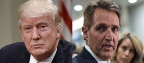 Donald Trump, Jeff Flake, via Twitter