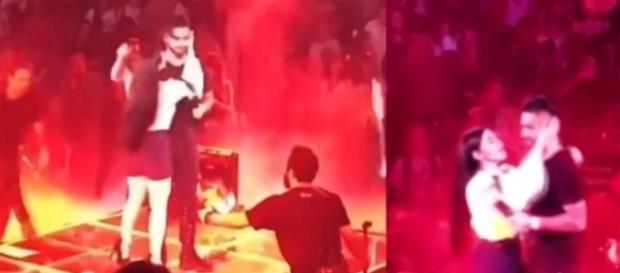 Maluma desprecia a una fan que intenta besarlo en pleno escenario. - com.ar Maluma desprecia a una fan que intenta besarlo en pleno escenario. - com.ar
