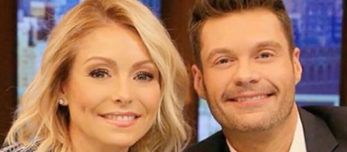 'Live with Kelly and Ryan' hosts Ripa and Seacreast choked up during a recent chat - Image via YouTube screenshot