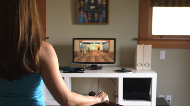 Un&rsquo;immagine commerciale di Kinect for Windows in azione sul PC