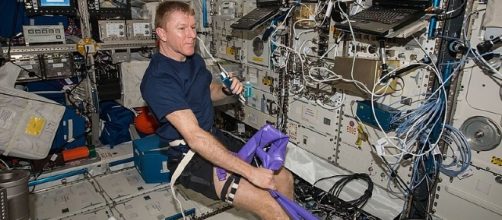 Tim Peake on the ISS (not the moon) {image courresy of NASA wikimedia commons]