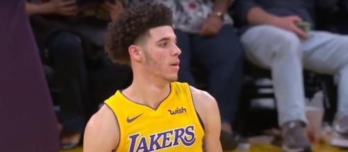 Lonzo Ball was benched early in the Lakers' loss to the Raptors; (Image Credit: Real GD's Latest Highlights via YouTube screencap)