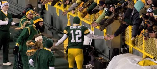 Aaron Rodgers might have said something bad. Image via Mike Morbeck/Wikimedia Commons