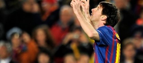 Barcelona captain Lionel Messi celebrates on e of his goals in a past match. (Image Credit: Ellen Leung/Flickr)