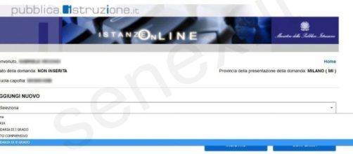 Istanze online per personale terza fascia ATA- senex.it