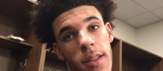 Lonzo Ball is playing his rookie season for the Los Angeles Lakers -- YouTube screen capture / ESPN Lonzo Ball is playing his rookie season for the Los Angeles Lakers -- YouTube screen capture / ESPN