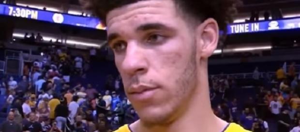 Lonzo Ball scored just nine points on three triples against the Jazz. (Image Credit: Sports And News/YouTube) Lonzo Ball scored just nine points on three triples against the Jazz. (Image Credit: Sports And News/YouTube)