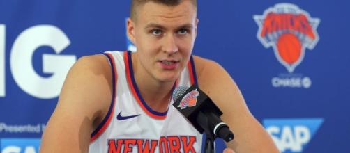 Kristaps Porzingis becomes the new face of the New York Knicks. (Image Credit - ESPN/YouTube Screenshot)