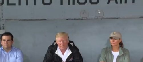 Donald Trump in Puerto Rico, via Twitter